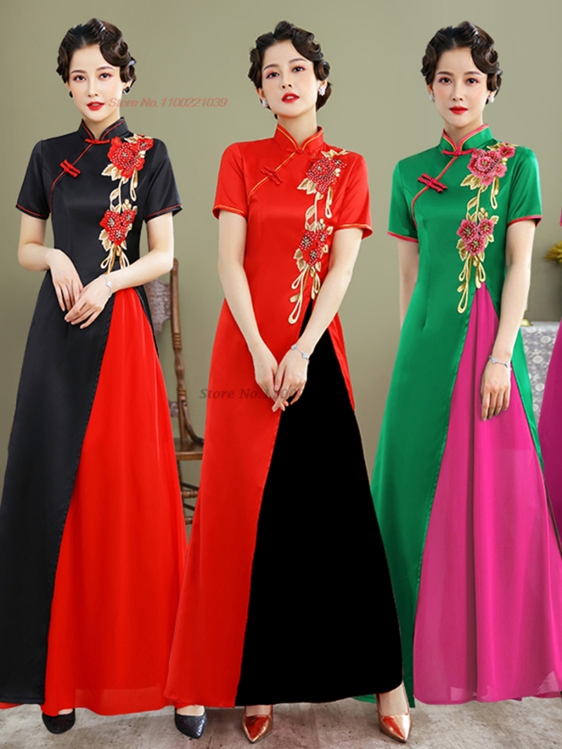 Ao Dai Vietnam Dress - Sukienka tradycyjna wietnamska aodai 2026, ulepszony