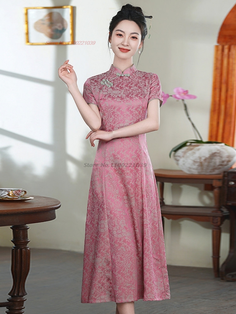 Ao Dai Vietnam Dress - Sukienka w stylu vintage z Wietnamu