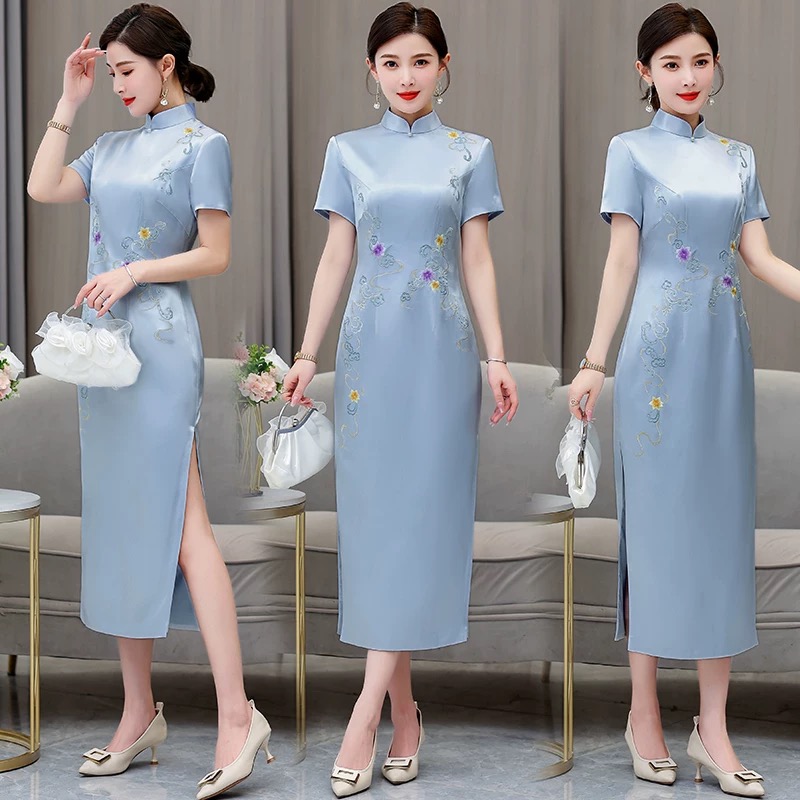 Ao Dai Vietnam Dress - Kobiety w stylu etnicznym Aodai Cheongsam