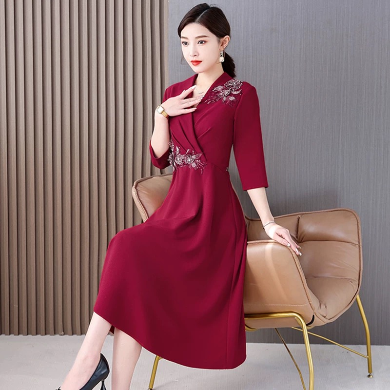 Ao Dai Vietnam Dress - Kobiety Aodai Vietnam Cheongsam w stylu