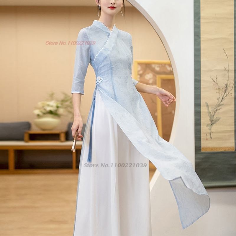 Ao Dai Vietnam Dress - Tradycyjna wietnamska sukienka ao dai z