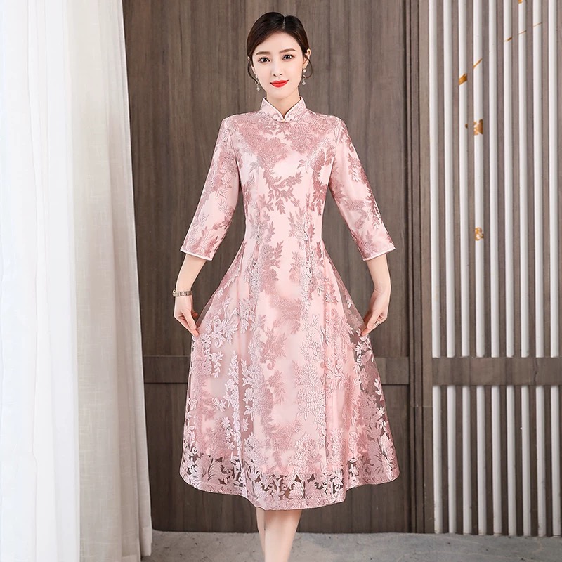Eleganckie kobiety Aodai Vietn – Ao Dai Vietnam Dress recenzja i cena