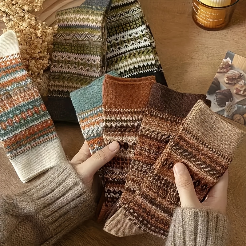 Retro 7-kolorowe skarpetki do  – Ethnic Fashion Designer recenzja i cena
