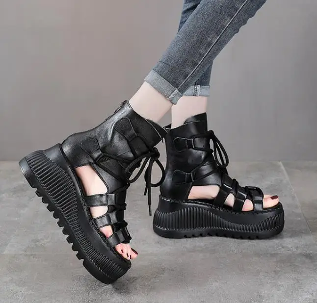 Botki damskie ze skóry natural – Ethnic Fashion Style recenzja i cena