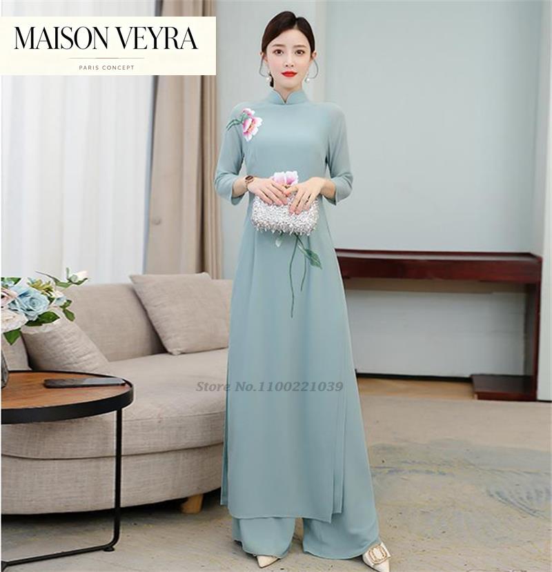 Zestaw: sukienka aodai w stylu – Ao Dai Vietnam Dress recenzja i cena