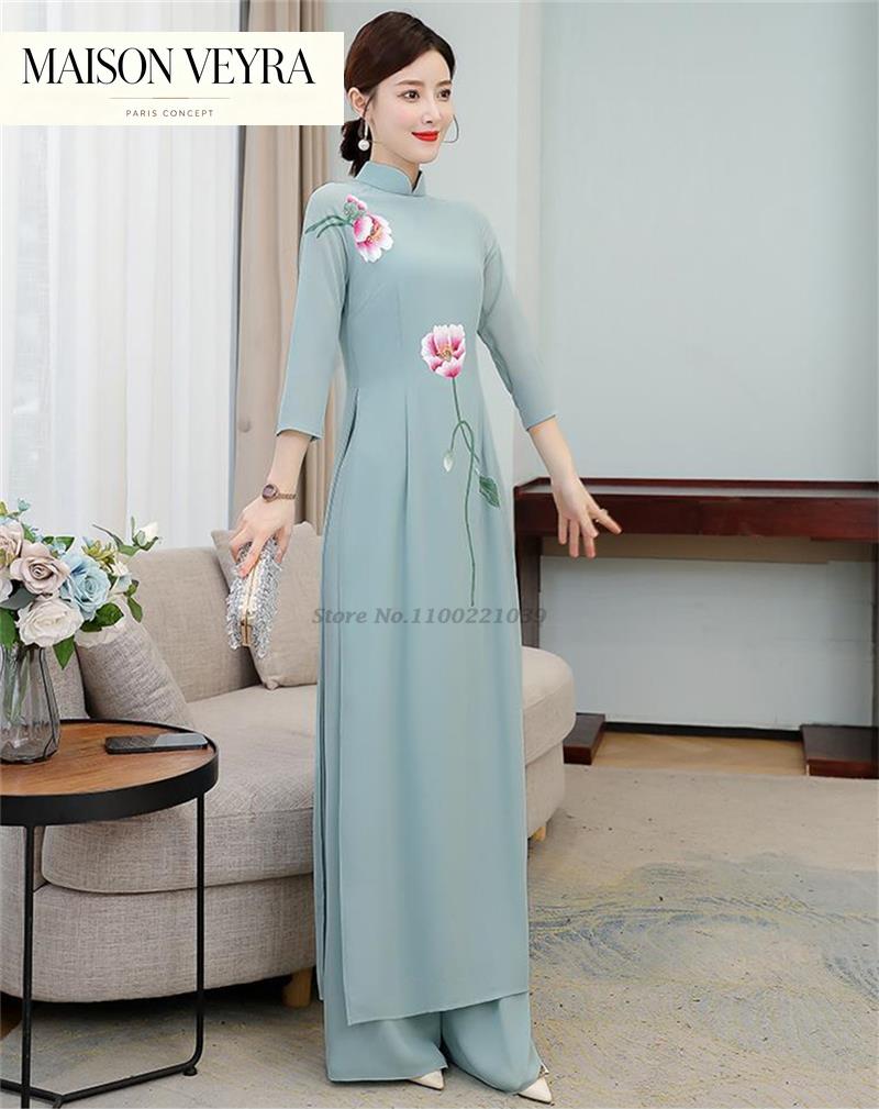 Zestaw: sukienka aodai w stylu – Ao Dai Vietnam Dress recenzja i cena