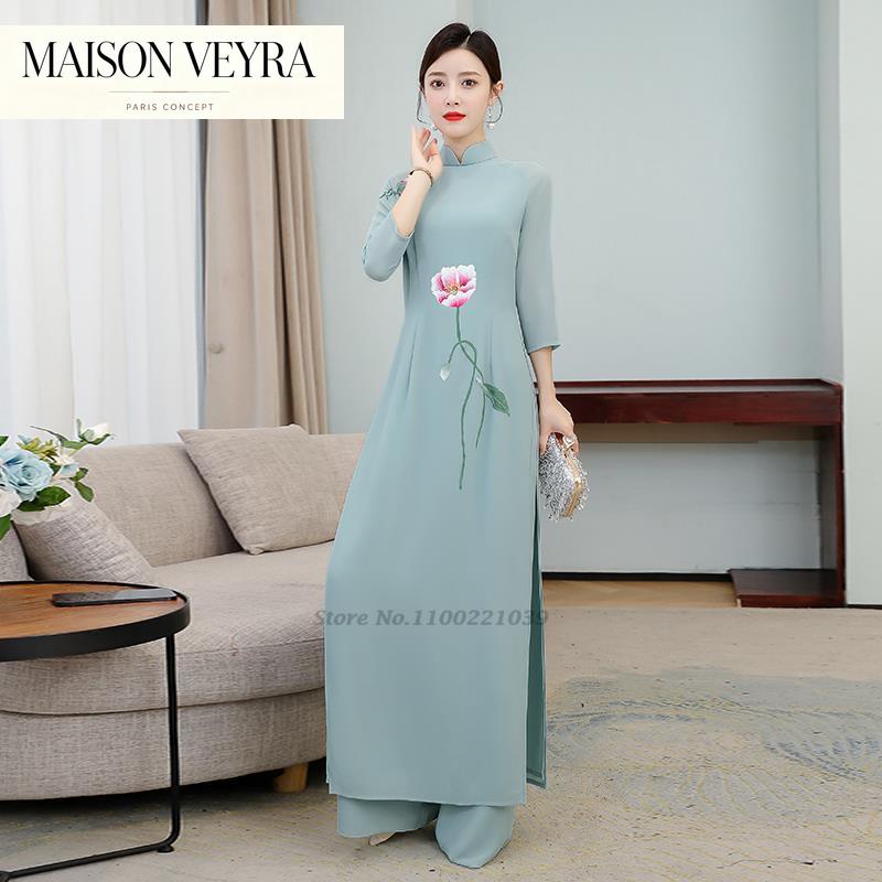 Zestaw: sukienka aodai w stylu – Ao Dai Vietnam Dress recenzja i cena