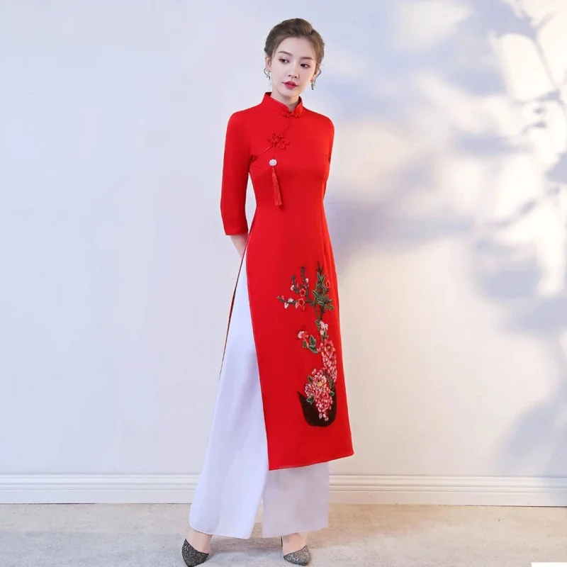 Zestaw tradycyjnej orientalnej – Ao Dai Vietnam Dress recenzja i cena