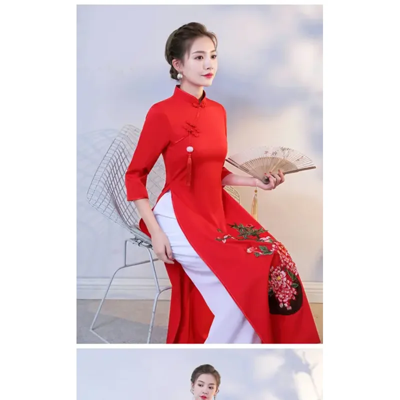 Zestaw tradycyjnej orientalnej – Ao Dai Vietnam Dress recenzja i cena